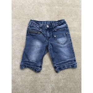 Vintage Hanna Montana Jeans Girl 7 Blue Embroidered Music Singer Zip